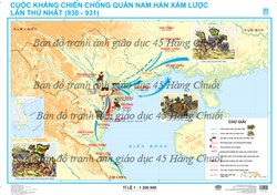 Bản đồ Cuộc kháng chiến chống quân Nam Hán xâm lược lần thứ nhất (930-931)